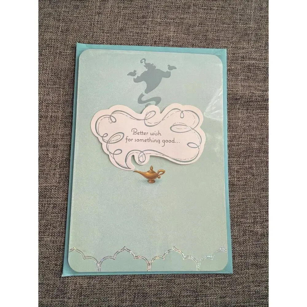 Hallmark Disney Birthday Greeting Card Aladdin Better Wish For Something Good